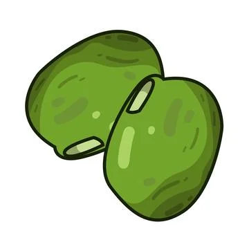 Green bean illustration Stock Illustration