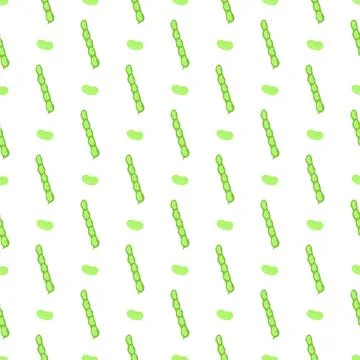 Green bean seamless pattern. Stock Illustration