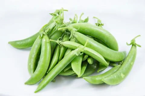 Green bean on white background Foto stock