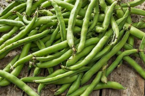 Green beans background Stock Photos
