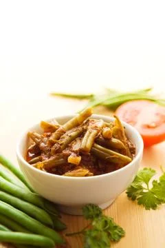 Green beans cooked Stock Photos