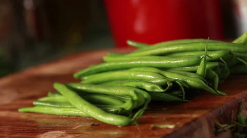 Green beans cooking Stockbeeldmateriaal 44176696