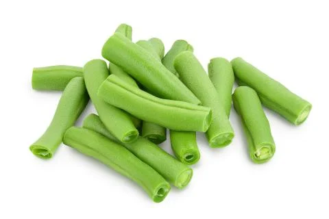 Green beans isolated on a white background with clipping path and full depth of Foto stock