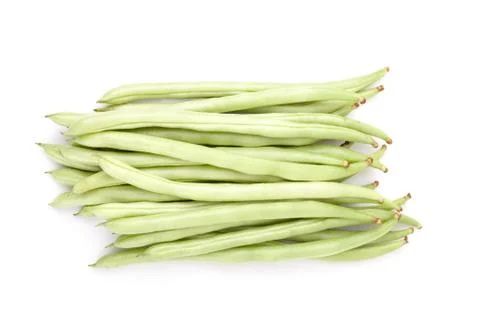Green beans or string beans isolated on white background Stock Photos
