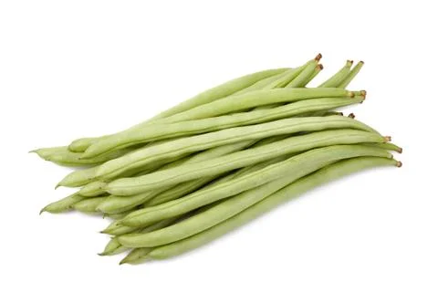 Green beans or string beans isolated on white background Stock Photos