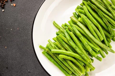 Green beans raw fresh vegetable string bean healthy food ingredient appetiz.. Stock Photos