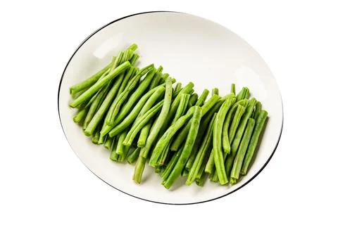 Green beans raw fresh vegetable string bean healthy food ingredient appetiz.. Stock Photos