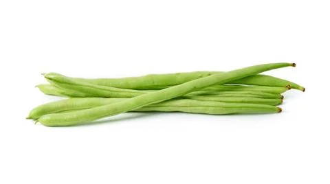 Green beans on white background Stock Photos