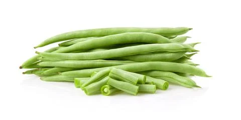 Green beans on a white background Stock Photos
