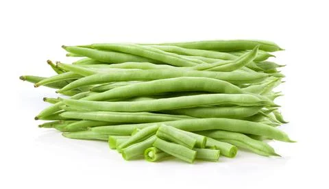Green beans on a white background Stock Photos