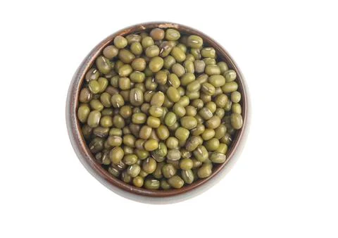 Green beans on a white background Stock-Fotos