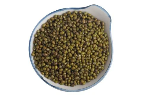 Green beans on a white background Foto stock