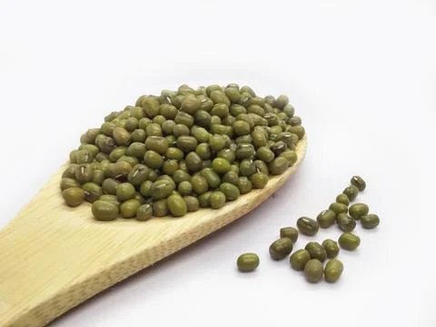 Green beans on white background Stock Photos