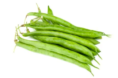 Green beans on white Stock Photos