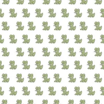 Green bear pattern Stock Illustration