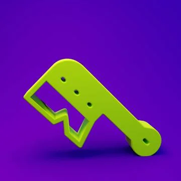 Green Beekeeping brush icon isolated on purple-blue background. Tool of the.. Illustrazione stock