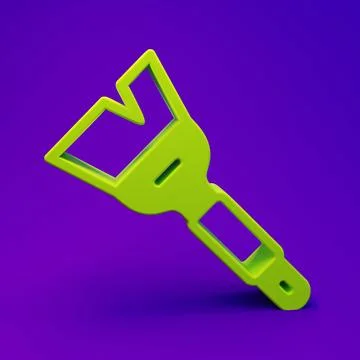 Green Beekeeping brush icon isolated on purple-blue background. Tool of the.. Illustrazione stock