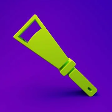 Green Beekeeping uncapping knife icon isolated on purple-blue background. T.. Illustrazione stock