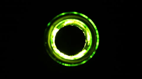 Green beer bottle fast lights on and off on black background Vídeo Stock 50873326