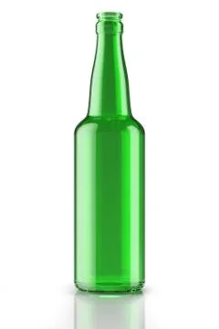 Green beer bottle Illustrazione stock