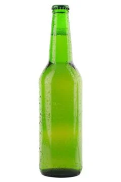 Green beer bottle Stock Photos