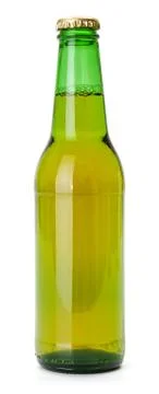 Green beer bottle Stock Photos