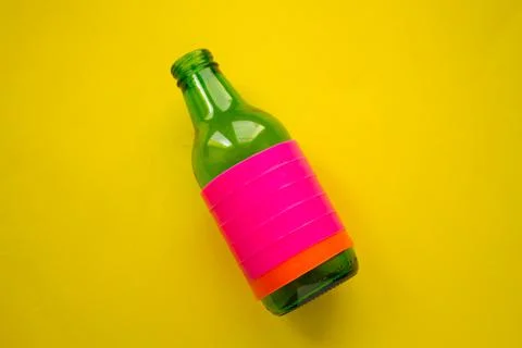 Green beer bottle Stock Photos