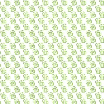 Green Beer Mug Pattern for Festive Events Stock Illustration