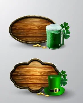 Green beer in mug vector Stock Illustration