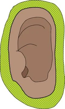 Green behind the ears Stock Illustration