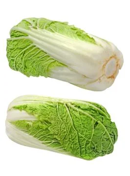 Green beijing cabbage.Isolated. Stock Photos