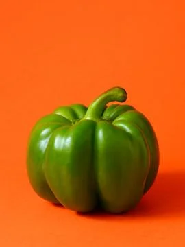 Green bell pepper Fotos Stock