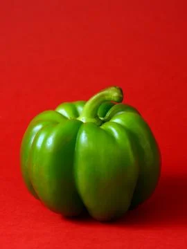 Green bell pepper Stock Photos