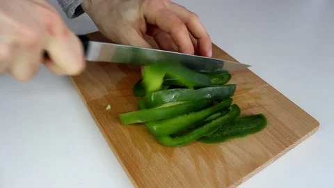 Green bell peppers Stock Footage 86251696