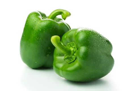 Green bell peppers Stock Photos