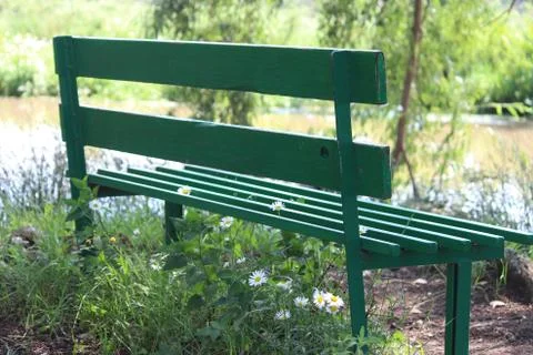 Green Bench Stock Photos