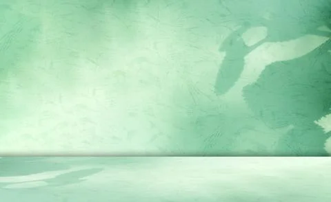 Green Bg Kitchen Background Floor Backdrop Empty Counter Podium Stock Illustration