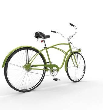 Green Bicycle Stock Illustration
