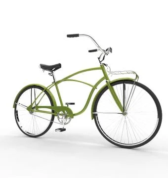 Green Bicycle - Side View イラスト素材