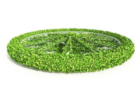Green Bicycle Wheel Stock Illustration