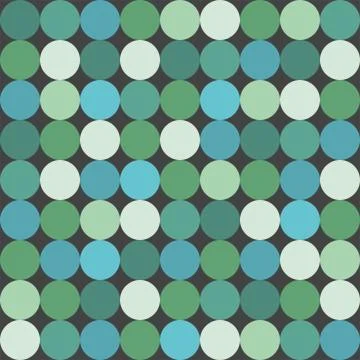 Green big dots tile vector pattern or background Stock Illustration