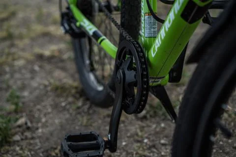 Green Bike front Stock Photos