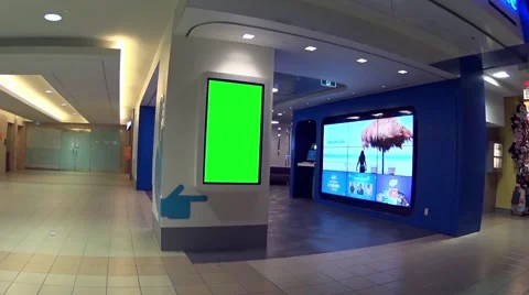 Green billboard for your ad in front of lotto center Stock Footage 43071816