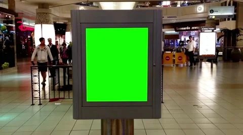 Green billboard for your ad inside Metropolis at Metrotown Video stock 49579898
