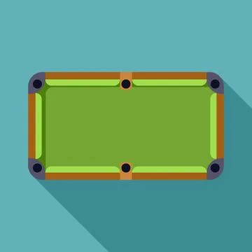 Green billiard pool snooker table top view Stock Illustration