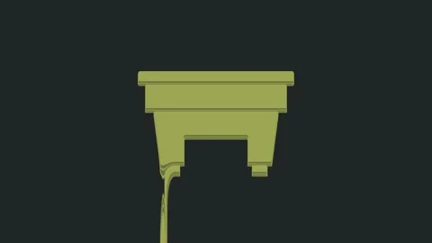 Green Billiard table icon isolated on black background. Pool table. 4K Video Stock Footage 235525850