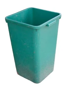 Green bin isolate Stock Photos