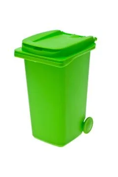 Green bin. Stock Photos