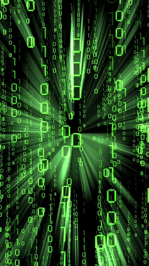Green binary code - 3D animation Stock Footage 314075751