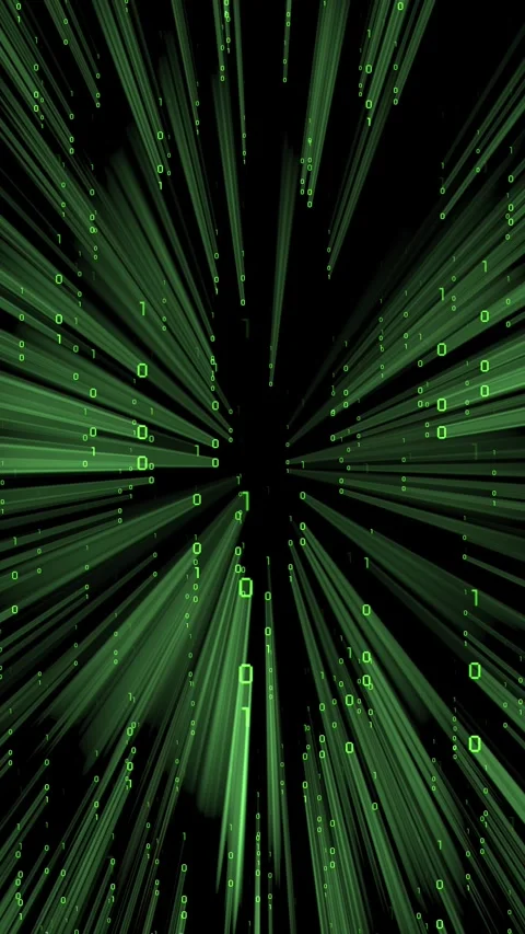 Green binary code - 3D animation Stock Footage 314075813